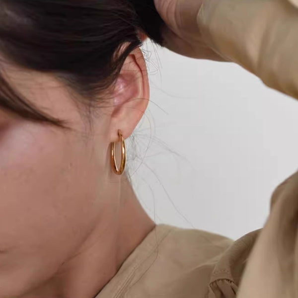 フランス製フープピアス ☆「order」classic french hoop pierce gold/silver p444