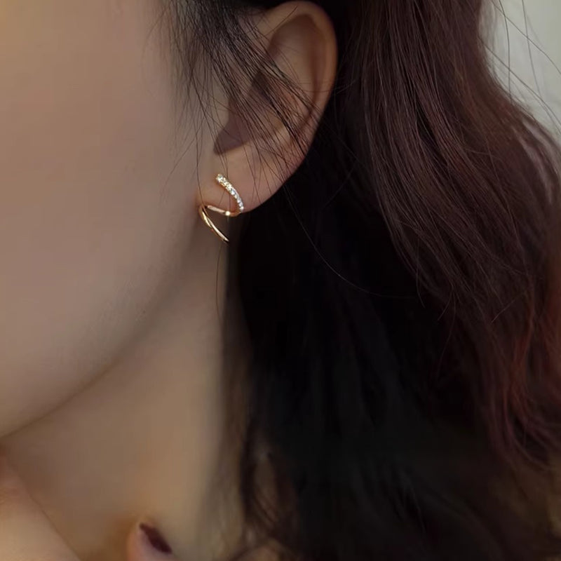 ☆「order」gold wave stud pierce p476 – uluu - jewelry & accessory -