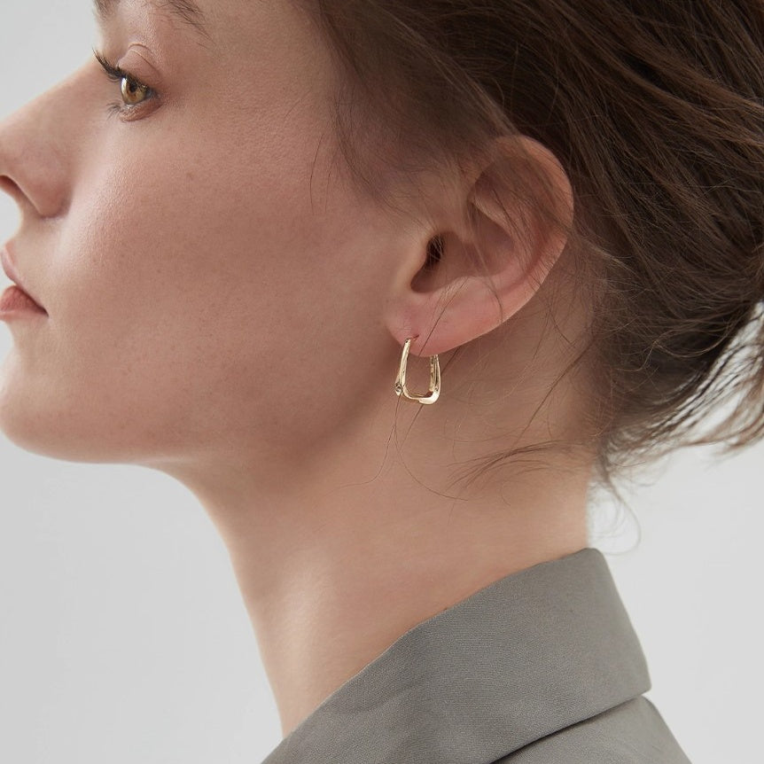 ☆「order」square hoop pierce gold/silver p453 – uluu