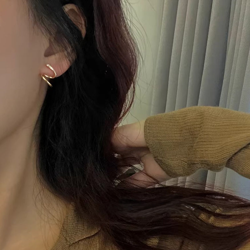 ☆「order」gold wave stud pierce p476 – uluu - jewelry & accessory -