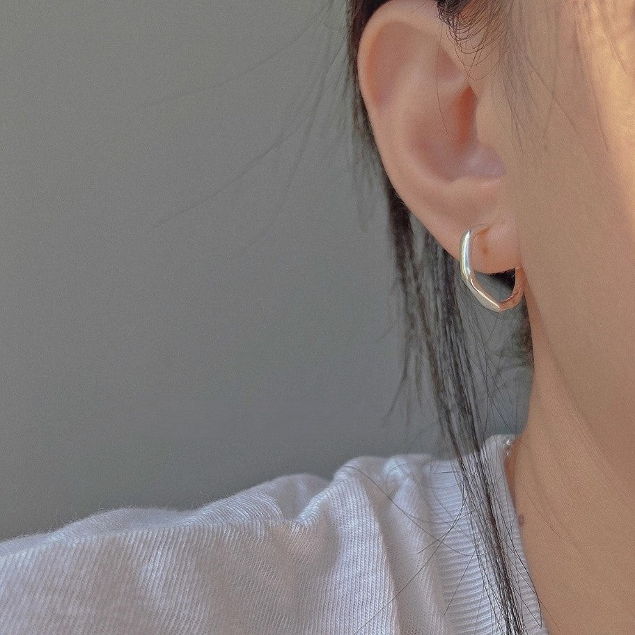 ☆「order」irregular shaped hoop pierce p449 – uluu - jewelry