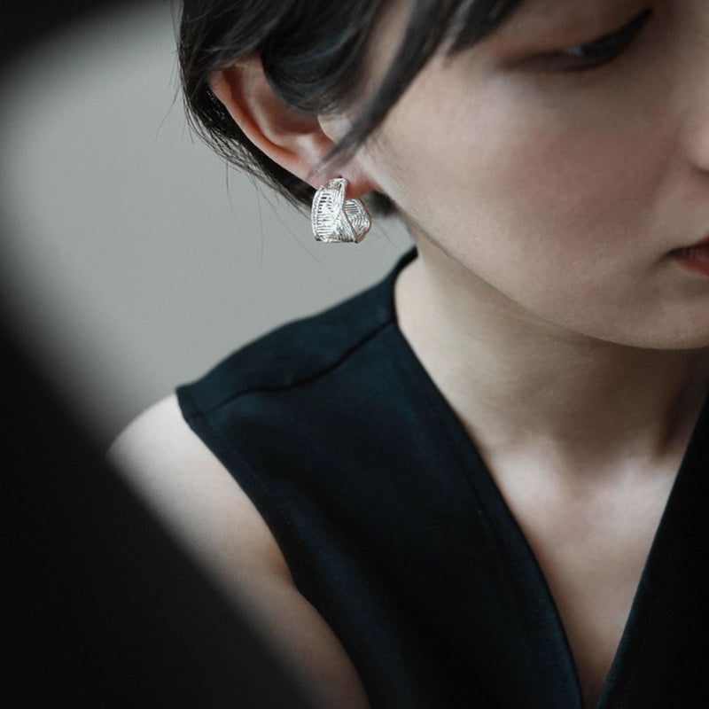 ☆「order」woven lace silver pierce p455 – uluu - jewelry