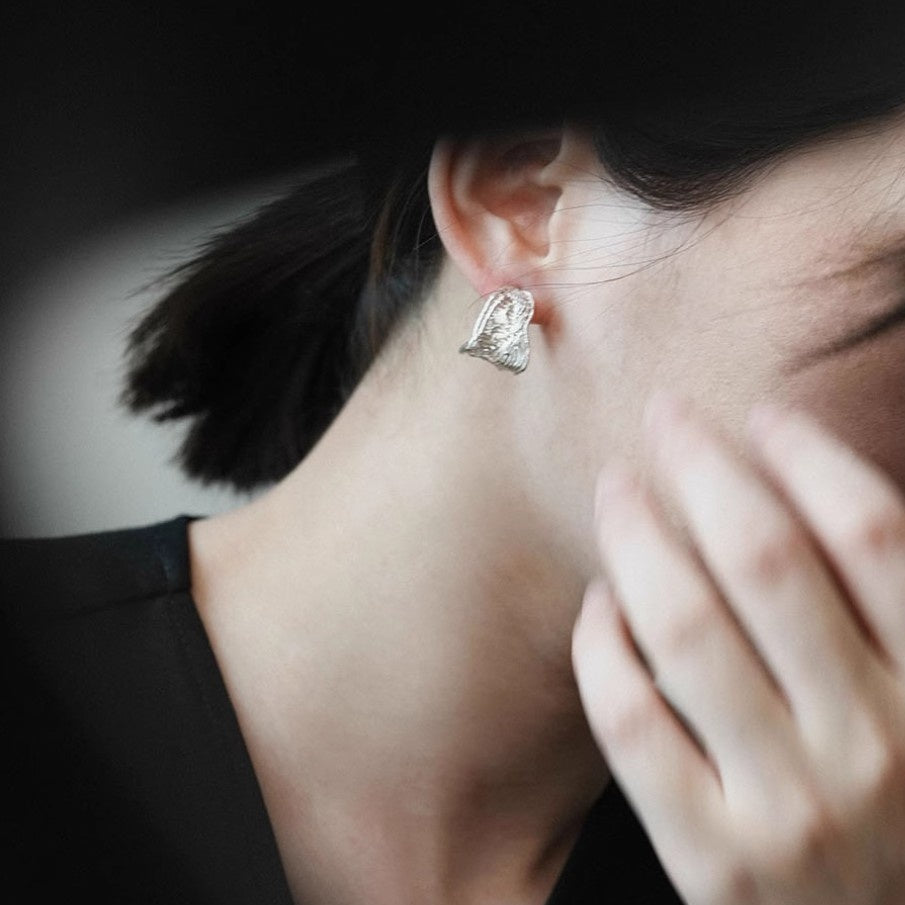 ☆「order」woven lace silver pierce p455 – uluu - jewelry