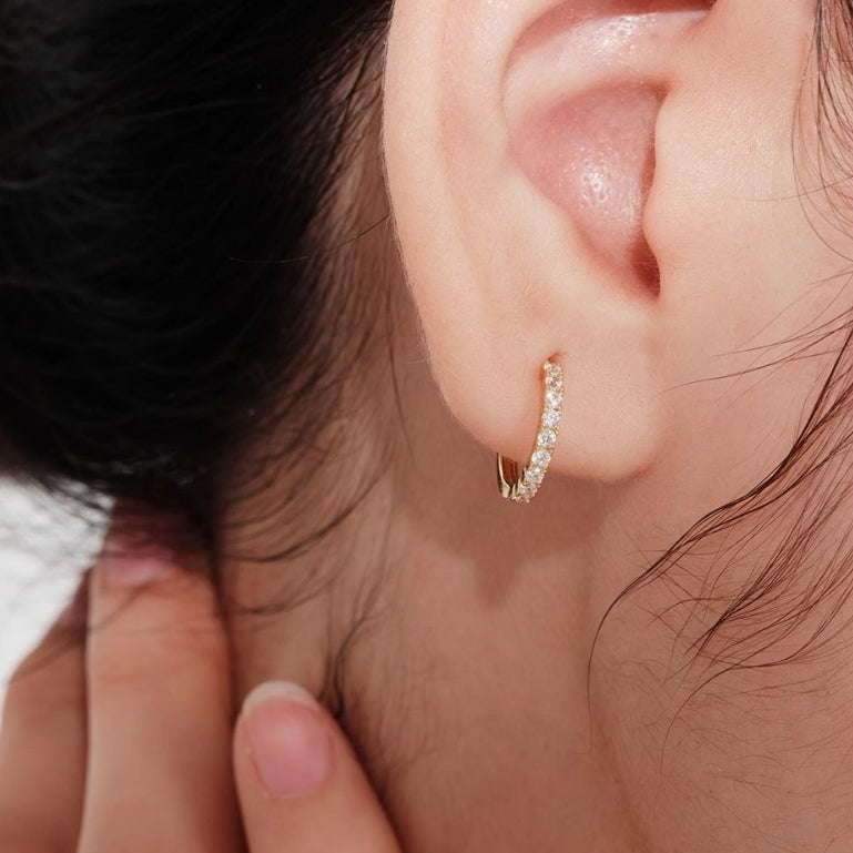 order」*two sizes cubic zirconia hoop pierce p403 – uluu