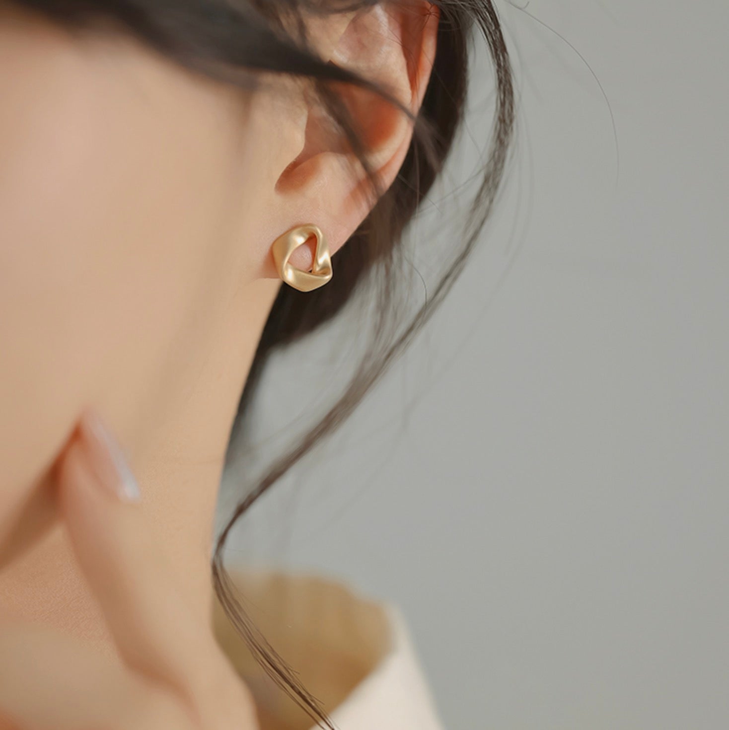 order」*triangle matte gold pierce/earring p096 – uluu - jewelry