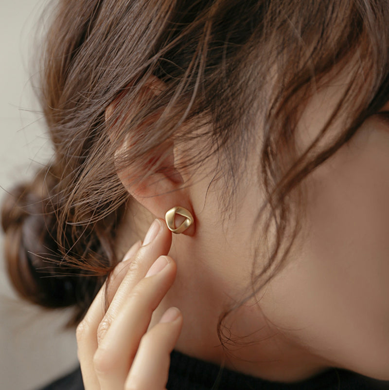 order」*triangle matte gold pierce/earring p096 – uluu - jewelry