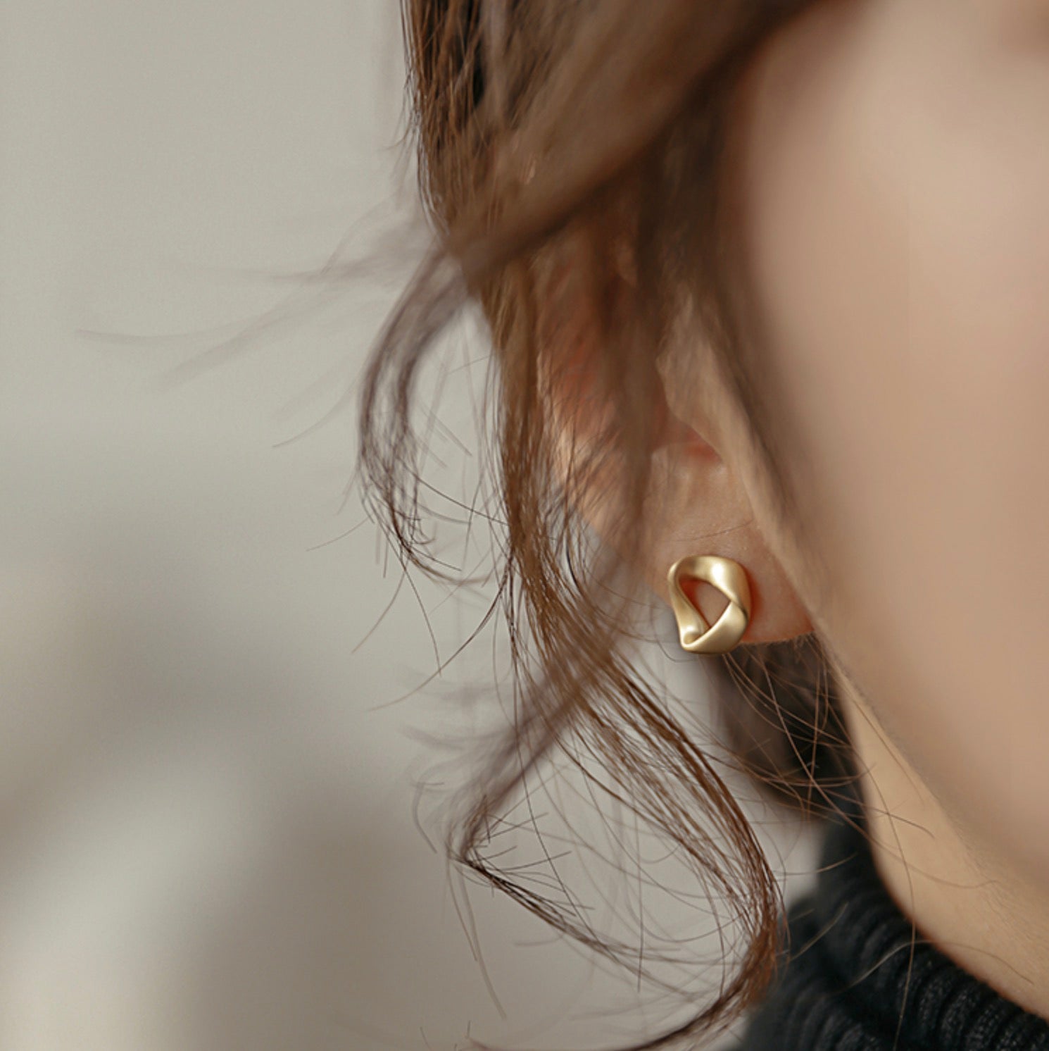 order」*triangle matte gold pierce/earring p096 – uluu - jewelry