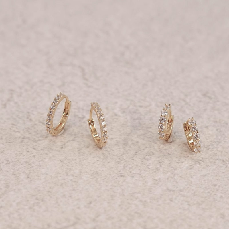 order」*two sizes cubic zirconia hoop pierce p403 – uluu