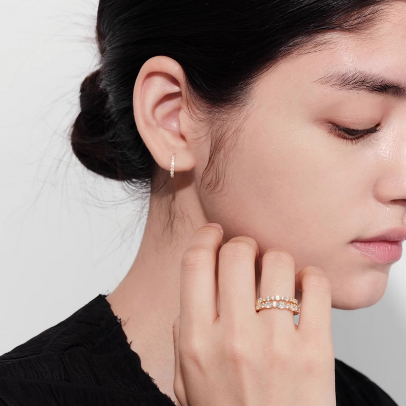 order」*two sizes cubic zirconia hoop pierce p403 – uluu