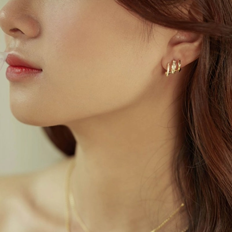 【55】ピアス おまとめ3点 ボディピアス 14Kゴールド立爪オパールカボションバーベル/16G