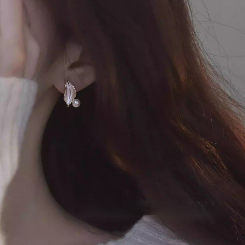 ☆「order」14kgf oil painting leaf pearl pierce p468 – uluu