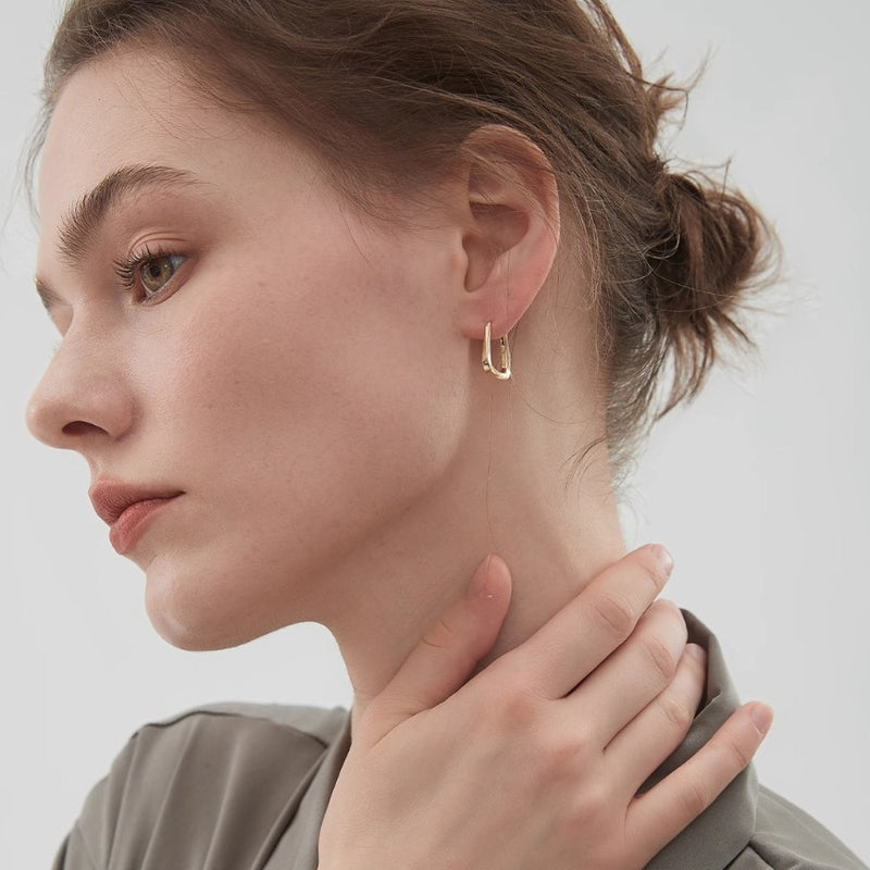 ☆「order」square hoop pierce gold/silver p453 – uluu - jewelry