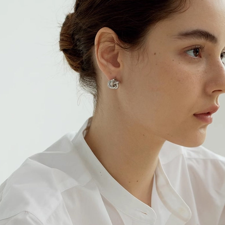 ☆「order」french style flower shape pierce gold/silver p436