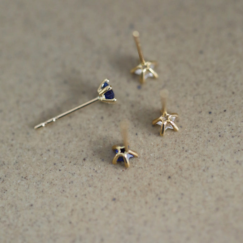 order」*star pierce blue/white 9K p030 – uluu - jewelry