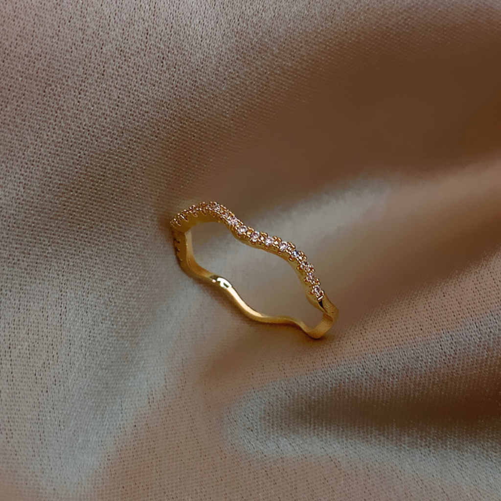 wave bijou gold ring r052 – uluu - jewelry & accessory -