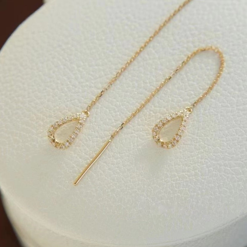 teardrop american pierce gold/silver p299 – uluu - jewelry