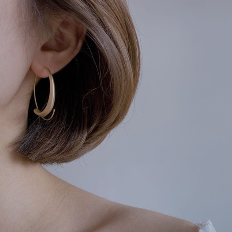 order」*matte gold circle pierce p163 – uluu - jewelry