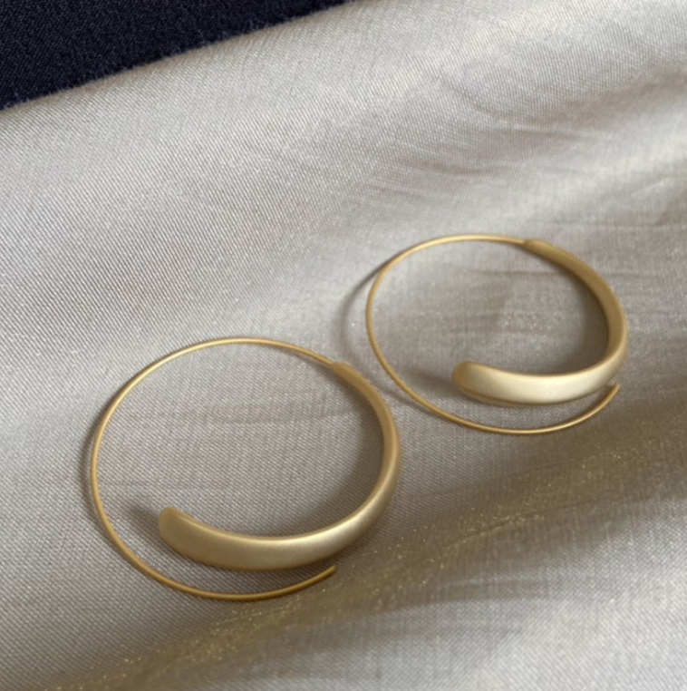 order」*matte gold circle pierce p163 – uluu - jewelry