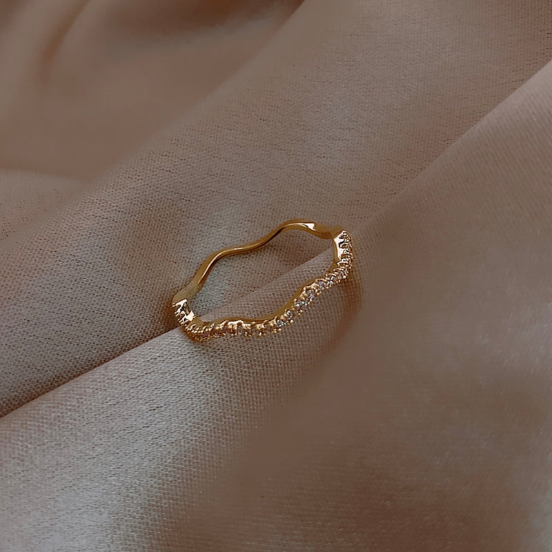 wave bijou gold ring r052 – uluu - jewelry & accessory -