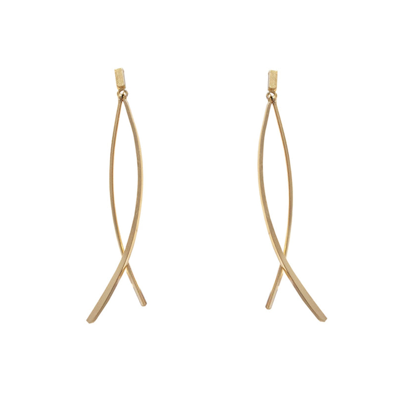 gold tassel pierce p147 – uluu - jewelry & accessory -