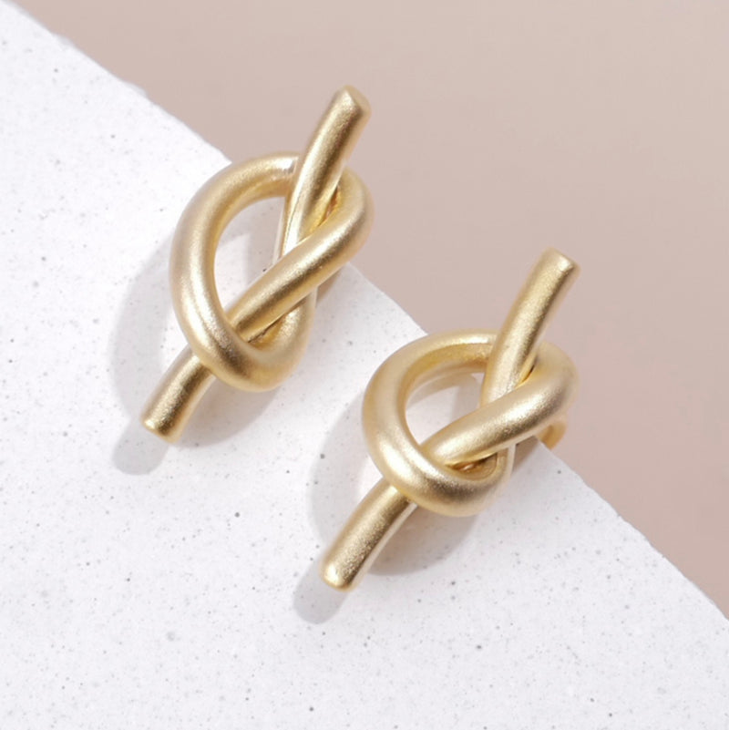 order」*matte gold knot earring e011 – uluu - jewelry & accessory -