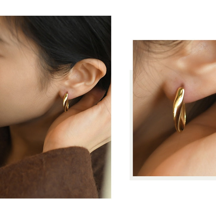 order」*twist hoop pierce gold p307 – uluu - jewelry & accessory -