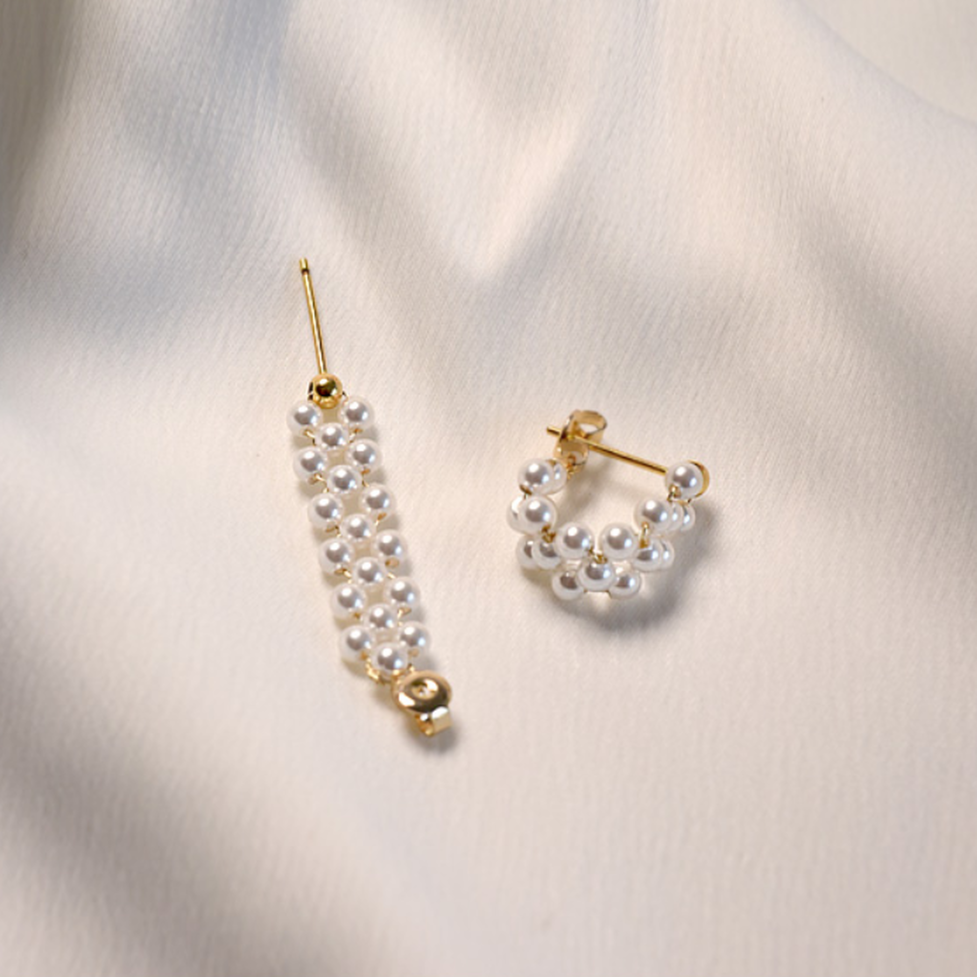 mesh pearl pierce p148 – uluu - jewelry & accessory -