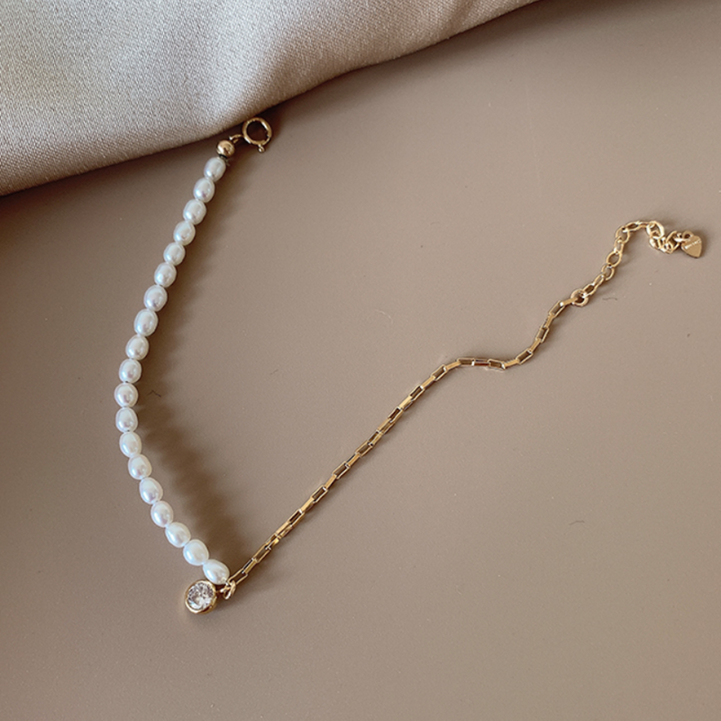 zircon pearl bracelet b006 – uluu - jewelry & accessory -